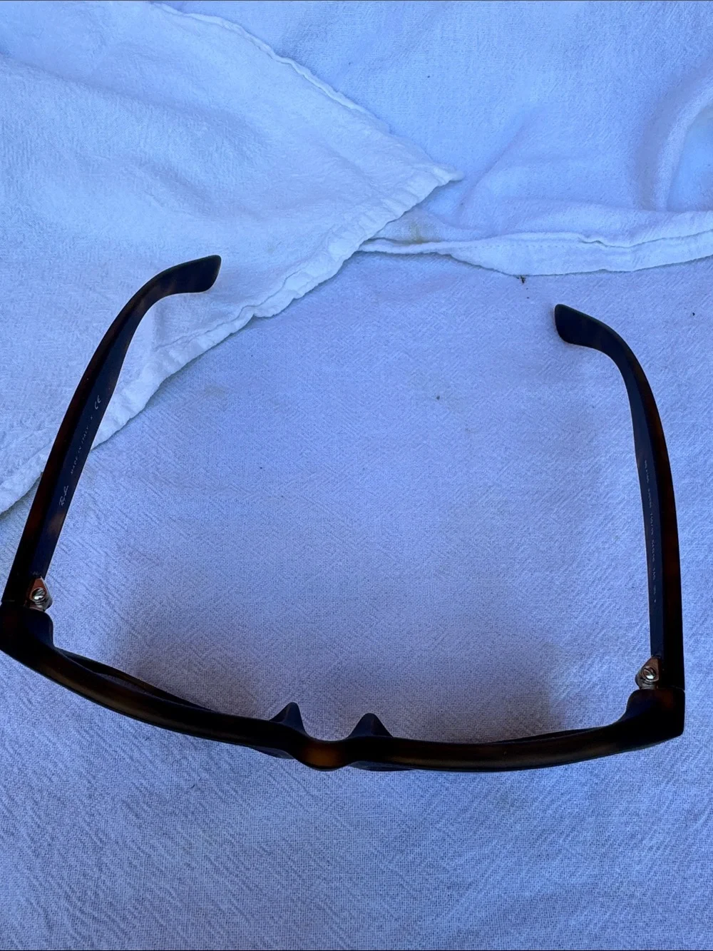 Ray-Ban dark matte havanna Sunglasses with Brown Case and Cleaning Cloth
